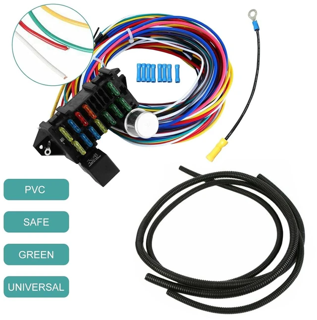 Alt view image 4 of 7 - Universal 12 Circuit Wiring Wires Harness Fit for Muscle Car Hot Rod Street Rod XL Wires