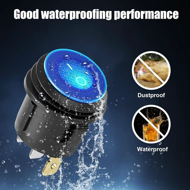 Alt view image 4 of 7 - 12V/24V 5-Gang ON/OFF Rocker Switch, Pre-Wired Waterproof Aluminum Panel with 78W Triple USB Ports, LED Voltmeter & Cigarette Lighter Socket for Car, Boat, Truck, RV, UTV, 15A Fuses