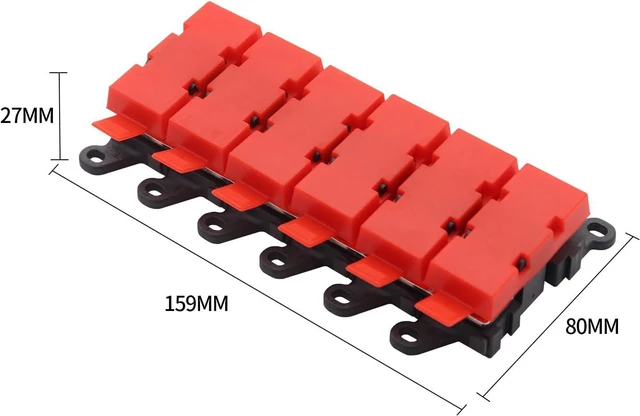 Alt view image 4 of 7 - 5way Fuse Block Midi Holder Automotive Marine Boat Car Audio Brass Fuse Holder Midi Fuses 100A 30A 60A