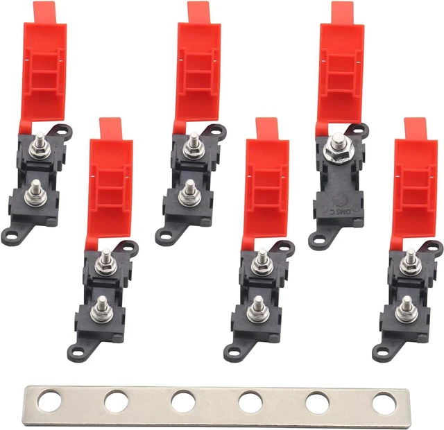 Alt view image 7 of 7 - 5way Fuse Block Midi Holder Automotive Marine Boat Car Audio Brass Fuse Holder Midi Fuses 100A 30A 60A