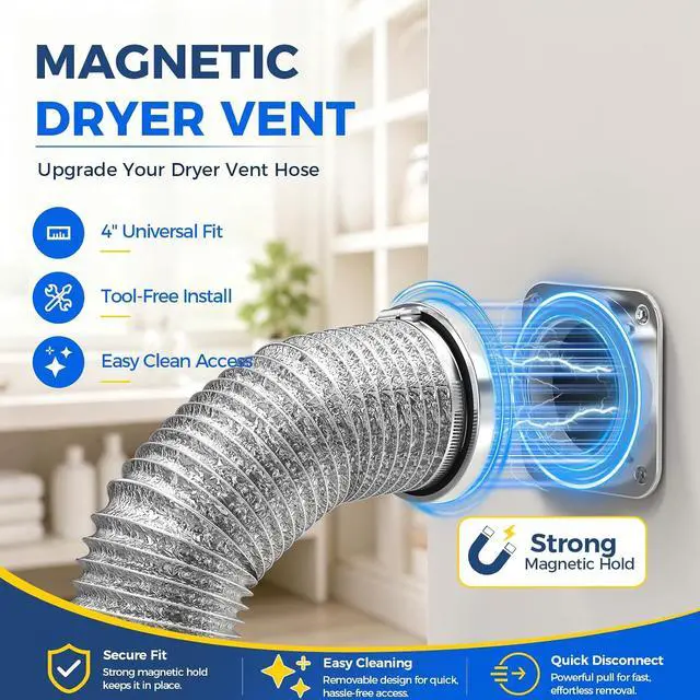 Alt view image 2 of 7 - Magnetic Dryer Vent Connector Kit