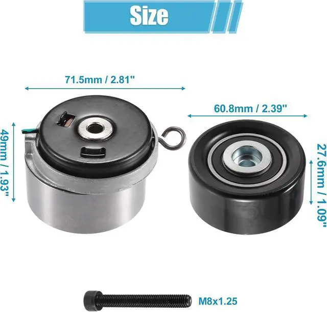 Alt view image 7 of 7 - Timing Belt Tensioner Kit for Chevrolet Cruze Sonic Aveo 2010-2016 for Pontiac G3 No.24422964/55574864/24436052 Idler Pulley Tensioner Bearing Timing Belt Kit