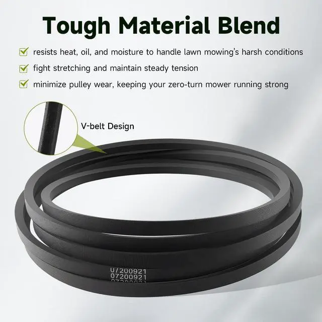 Alt view image 5 of 7 - Upgrade V-Belt Drive Belt Turn Lawn Mower Belt Compatible with Ariens Ikon 52 Ikon Onyx 52 Ikon Select 52 Gravely ZTX 52 ZT XL 52 Zero Turn Lawn Mower Replace#: 07200921