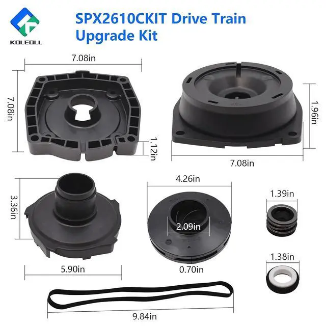 Alt view image 2 of 6 - SPX2610CKIT Drive Train Upgrade Kit for Hayward 1-1/2 HP Super Pump