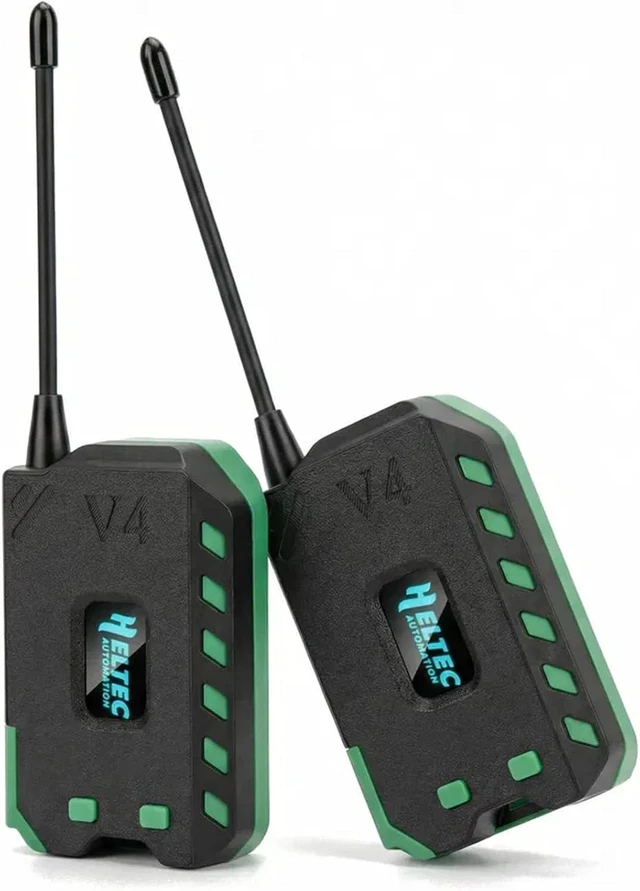 Main image of 2PCS ESP32 LoRa V4 Meshtastic Kit Dual 28dBm High Power SX1262 Boards, Pre-Flashed, with 2X 3000mAh Batteries, Cases & Antennas for Arduino LoRaWAN IoT, Instant Off-Grid Communication