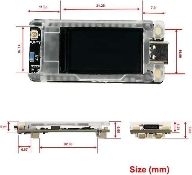 Alt view image 4 of 6 - 915MHz LoRa Mesh Node T114 V2 Dev-Board + Antenna for Meshtastic