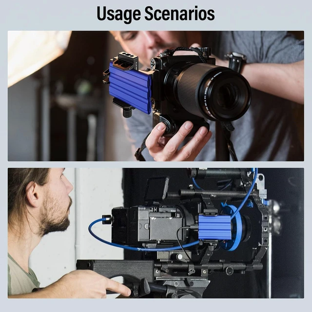 Alt view image 7 of 7 - SSD Mount Bracket & Holder with Cold Shoe and USB-C Cable Clamp for Samsung T7/T5 & SanDisk, Compatible with BMPCC 4K/6K, Z Cam E2, Sigma fp Camera Cages, AM-ST9