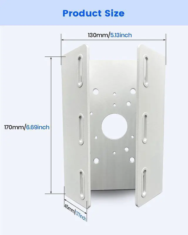Alt view image 5 of 7 - Universal Vertical Pole Corner Mount Bracket for Security Camera with Loops