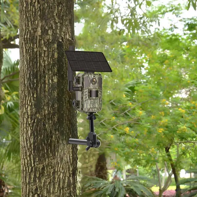Alt view image 7 of 7 - Trail Camera Mount,Game Camera Tree Mount (2-Pack),Screw in Holder for Trail Cameras,Solar Panels & Binoculars,360° Rotating Bracket with 1/4"-20 Thread,Rugged Metal Construction for Wildlife Scouting