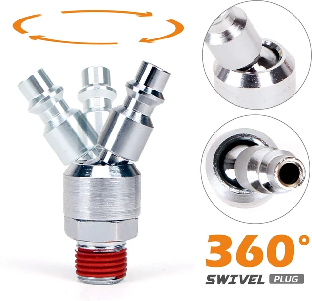 Alt view image 5 of 7 - 22-Piece Air Compressor Accessories Kit with Recoil Poly Air Hose