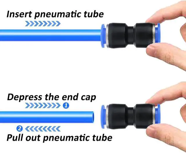 Alt view image 4 of 7 - 8mm OD 5mm ID Polyurethane PU Air Hose Pipe Tube Kit, 100ft/32M High Flexibility Pneumatic Tubing Air Line Tubing, Blue