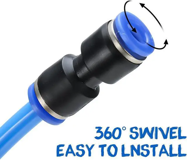 Alt view image 6 of 7 - 8mm OD 5mm ID Polyurethane PU Air Hose Pipe Tube Kit, 100ft/32M High Flexibility Pneumatic Tubing Air Line Tubing, Blue