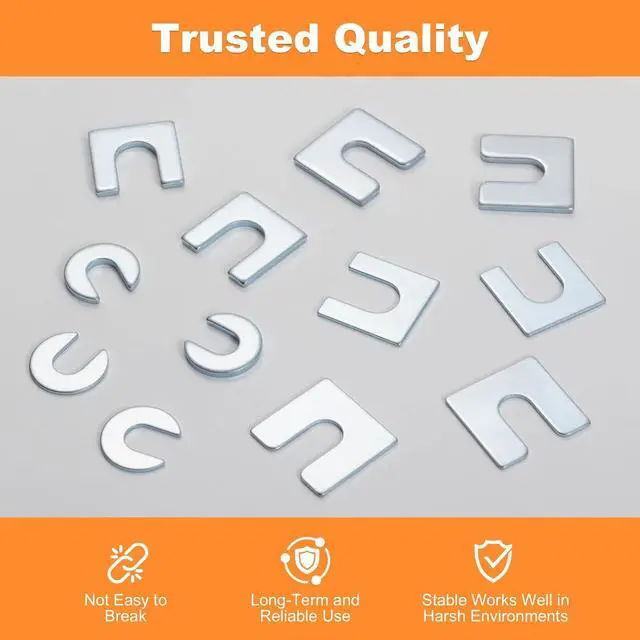 Alt view image 5 of 5 - Body Alignment shims Kit 180Pcs C-Type U-Type - Fender Camber Caster Adjustment shims 1/16 1/8 Inch 3/8 1/2 Slot for Car Truck SUV Control Arm Suspension Alignment