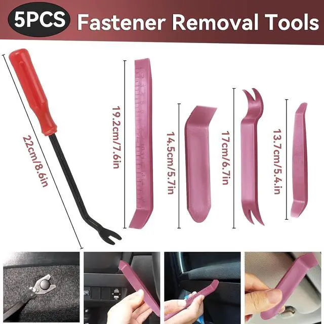 Alt view image 3 of 7 - 2080Pcs Car Retainer Clips & Fasteners Kit 33 Universal Sizes Nylon Bumper, Fender Rivets, Door Panel Clips, and Plastic Rivets with 10 Cable Ties and Removal Tool for Toyota, Ford, Benz (2080pcs)