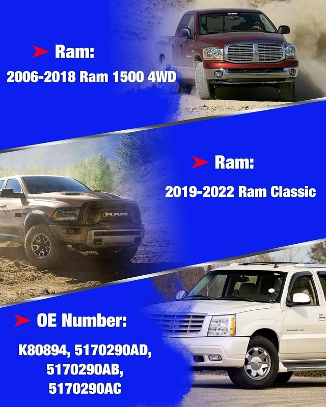 Alt view image 2 of 7 - KSP Sway Bar End Link Kit for 2006-2018 Ram 1500 & Ram Classic 2019-2024, OE Style Front Stabilizer Link with Updated PU Bushing, 1 Pair, Replaces K80894, 5170290AB/AC/AD