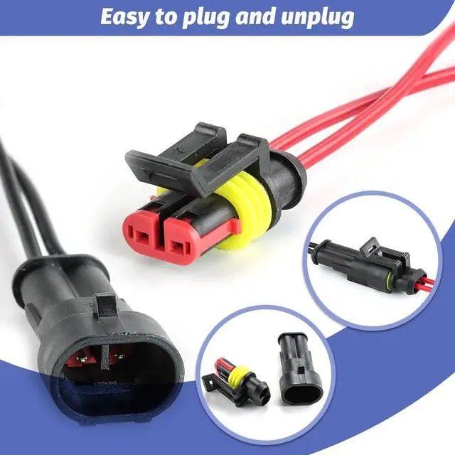 Alt view image 3 of 6 - 43 Sets 711Pcs Waterproof Wire Connectors with Tool - Automotive Male/Female 1/2/3/4/5/6 Pin - for Cars, Motorcycles & Boats - 22-16AWG Crimping.