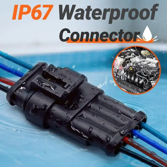 Alt view image 4 of 7 - 880Pcs 41 Sets Waterproof Automotive Electrical Connectors Electrical Wire Connectors Plug Kit 1/2/3/4/5/6 Pin Waterproof Connectors with Ratchet Crimping Tool for Car Truck Motorcycle Boat Marine