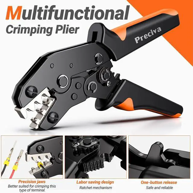 Alt view image 6 of 7 - 880Pcs 41 Sets Waterproof Automotive Electrical Connectors Electrical Wire Connectors Plug Kit 1/2/3/4/5/6 Pin Waterproof Connectors with Ratchet Crimping Tool for Car Truck Motorcycle Boat Marine