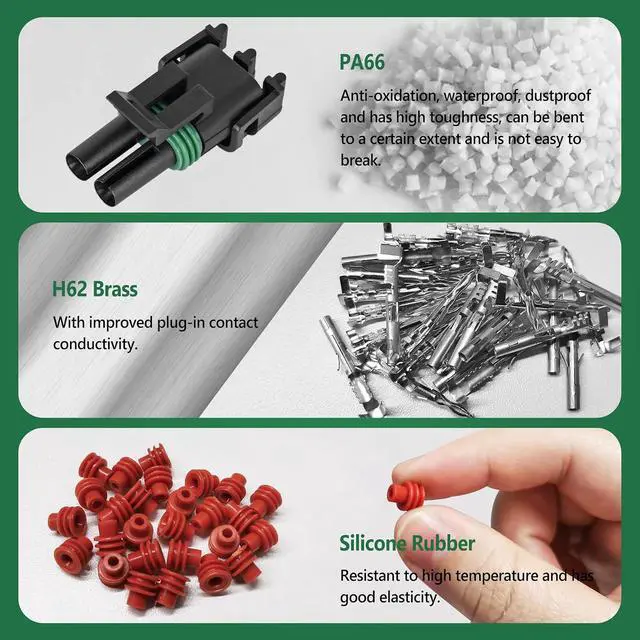 Alt view image 6 of 6 - 367Pcs 20 Kits Waterproof Automotive Electrical Connectors 1/2/3/4/6 Male&Female Pin 22-14AWG Wire Harness Spark Plug Connector Terminals Plug Kit Car with Wire Crimping Tool