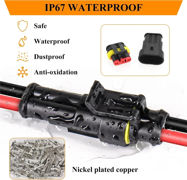 Alt view image 6 of 7 - 808PCS 50Sets Waterproof Automotive Electrical Connectors Plug Kit