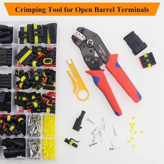Alt view image 7 of 7 - 808PCS 50Sets Waterproof Automotive Electrical Connectors Plug Kit