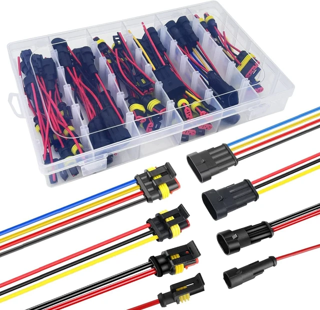 Main image of 16AWG 1/2/3/4 Pin Automotive Waterproof Wire Connector Kit