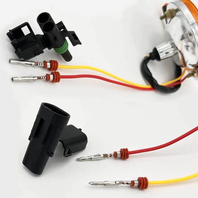 Alt view image 5 of 7 - 26 Kits Weather Pack Connectors, Waterproof Automotive Electrical Wire Connector Terminal Kit, 1/2/3/4 Pin 18-14 AWG