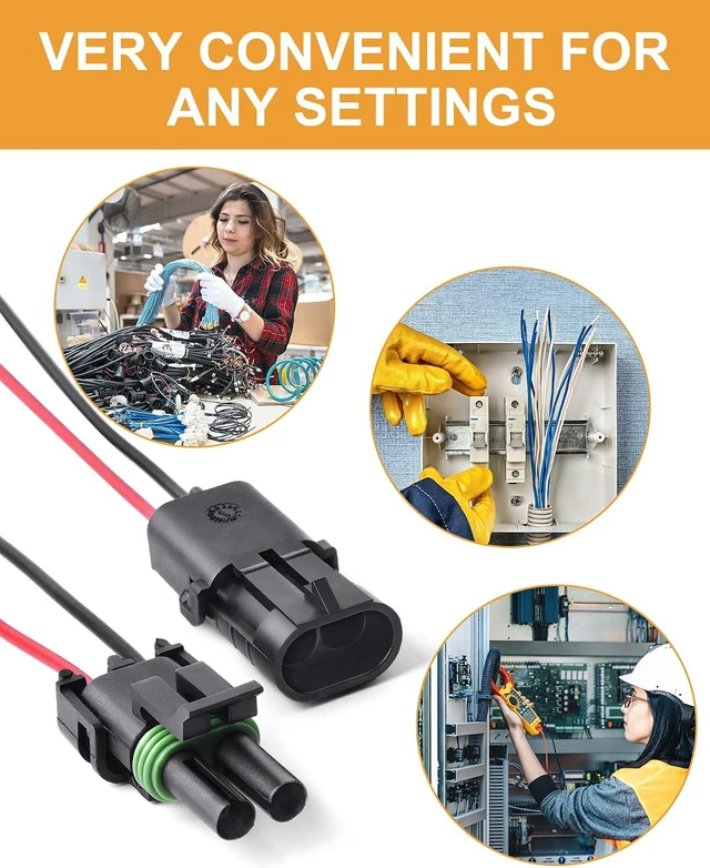 Alt view image 4 of 6 - Waterproof Weatherpack Connector Kit with Ratcheting Crimping Tool