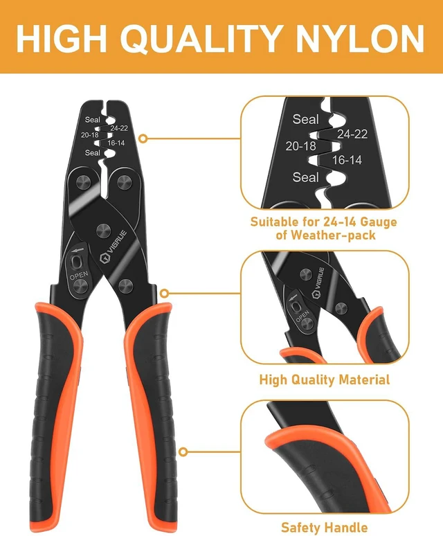 Alt view image 6 of 6 - Waterproof Weatherpack Connector Kit with Ratcheting Crimping Tool