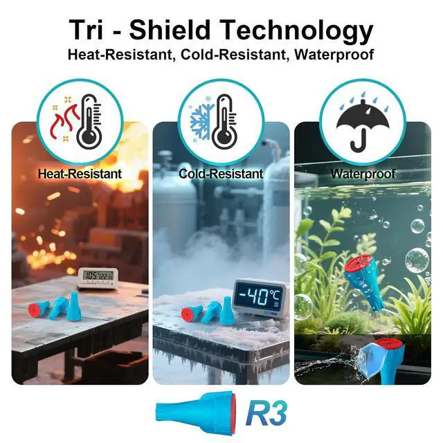Alt view image 7 of 7 - 50PCS R3 Waterproof Wire Connectors, 20-10AWG Wires, Secure Waterproof Wire Nuts with Reliable Seal for Outdoor Use, Low Voltage Wire Connector for Landscape Lighting & Electrical Connections