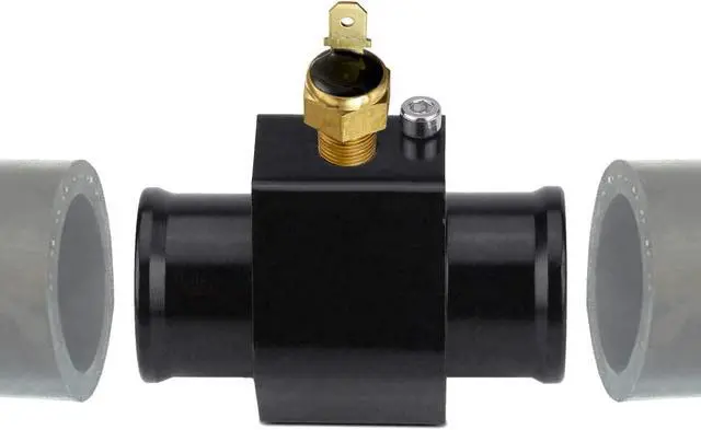 Alt view image 3 of 6 - Universal Automotive Radiator in-Line Coolant Hose Fitting Adapter 1/8in NPT Electric Fan Grounding Thermostat Sensor Switch Wiring Kit (50mm, 190'F On - 175'F Off), AV-AXXFXX