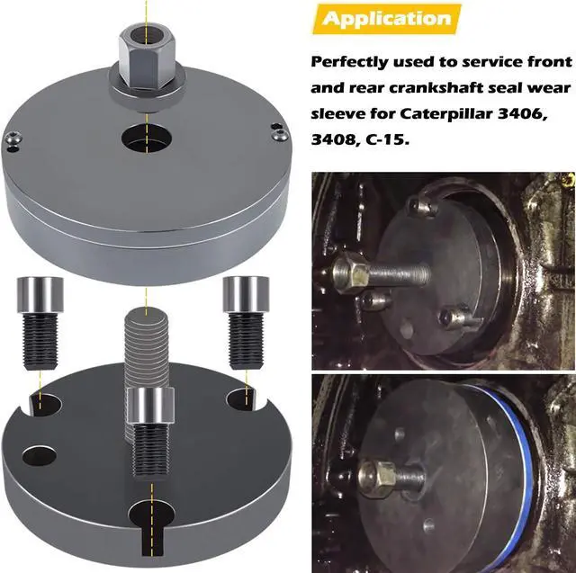 Alt view image 3 of 7 - 3406 Diesel Front & Rear Crankshaft Seal Wear Sleeve Installer Tool Perfectly Fits for CAT Caterpillar 3406 3408 C-15