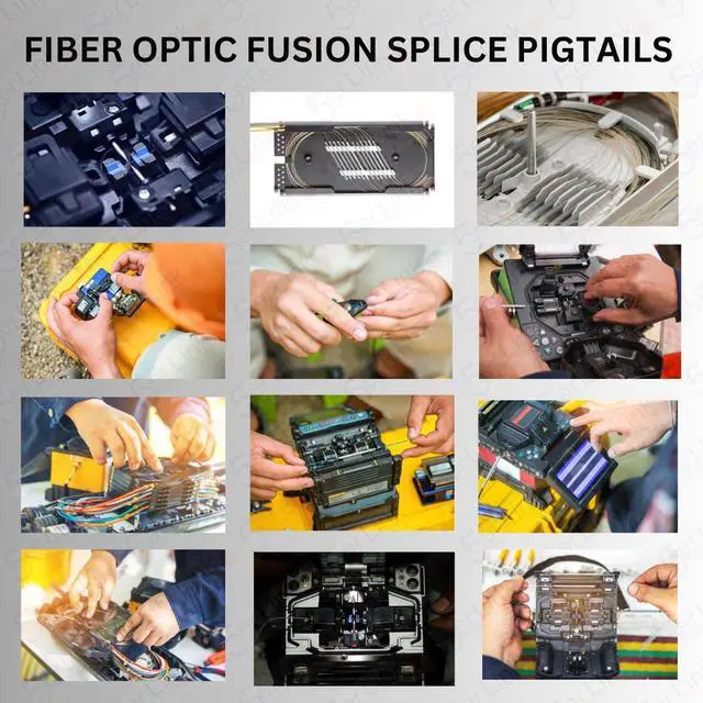 Alt view image 6 of 7 - 12 Strand Multi-Mode SC OM1 Fiber Optic Pigtails for Fusion Splicing. Includes 12 Fiber Optic Fusion Splice Protective Shrink Sleeves 2.5-60 mm Long