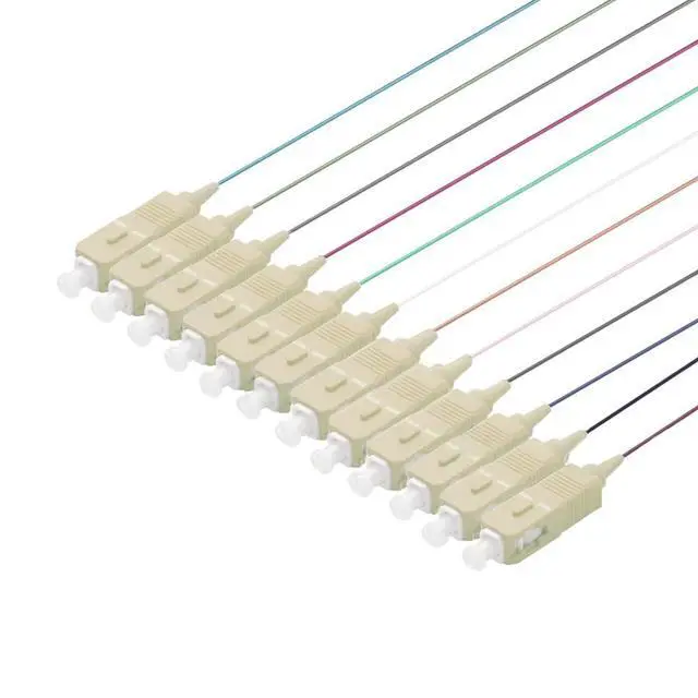 Alt view image 7 of 7 - 12 Strand Multi-Mode SC OM1 Fiber Optic Pigtails for Fusion Splicing. Includes 12 Fiber Optic Fusion Splice Protective Shrink Sleeves 2.5-60 mm Long