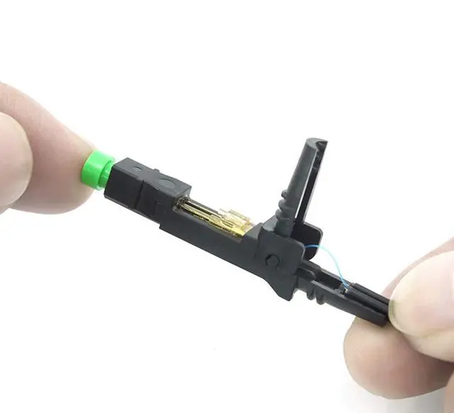 Alt view image 4 of 5 - 100pcs SC APC Fiber Optic Quick Connectors with Matched Tools Fiber Reusable Connectors Single Mode Mechanical Fast Connectors Adapter for FTTH CATV Network Instrument (APC 100pcs)
