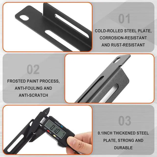 Alt view image 3 of 6 - 8 Sets 1u 19 Inch Server Rack Cable Management Tie Bar Kit Includes 8 Pack 1u Tie Bars, 50 Zip Ties, 16 Cage Nuts & 16 Screws Work with Open Frame Enclosure Network Cabinet Mount Wire Management