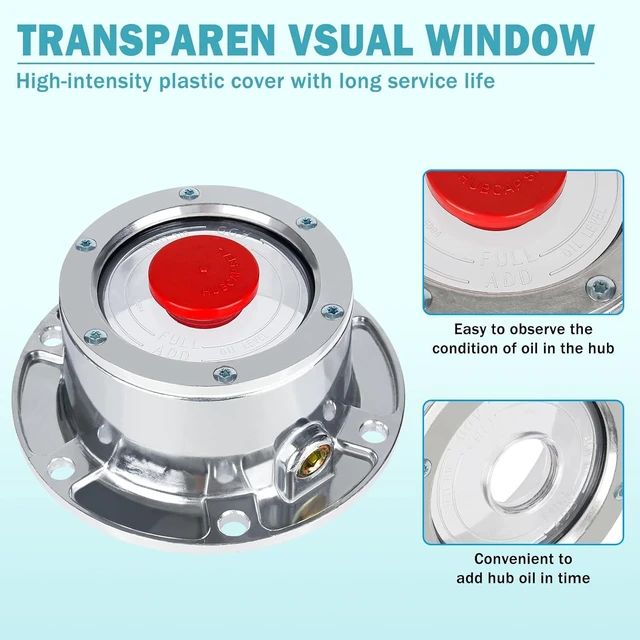 Alt view image 2 of 6 - 4 Pack 343-4009 Trailer Hub Caps Kit Replace for Stemco 343-4009