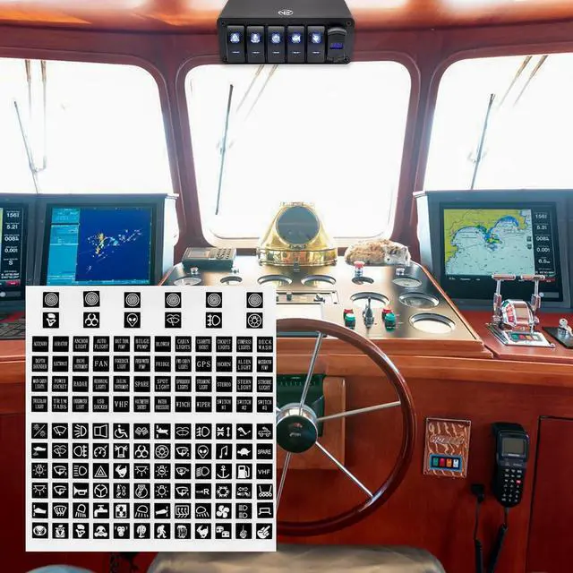 Alt view image 2 of 7 - 5 Gang Rocker Switch Box Aluminum 12v Switch Panel SPST ON Off Switch PD Type C and QC 3.0 USB Charger Voltmeter Waterproof Toggle Switch Panel DIY Stickers for Boats Cars RVs Trucks