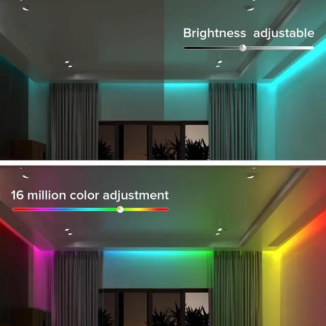 Alt view image 6 of 7 - 32.8FT WS2814 Smart IC RGBW 6000K DC24V COB LED Strip Light