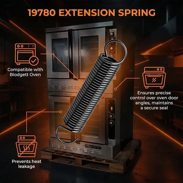 Alt view image 2 of 7 - 1 Pack 19780 Extension Spring for Blodgett Oven, Replacement for Pizza Oven