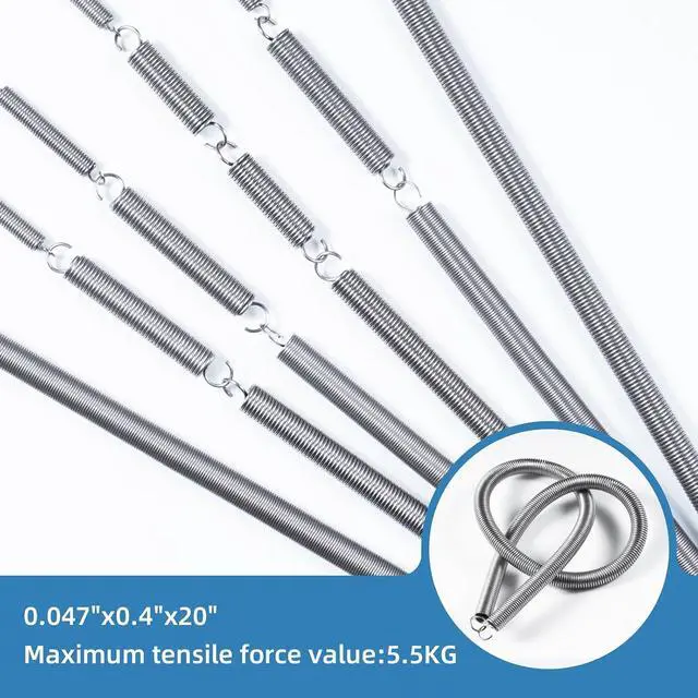 Alt view image 3 of 7 - 12pcs Extension Springs,0.047"x0.4"x20" 304 Stainless Steel