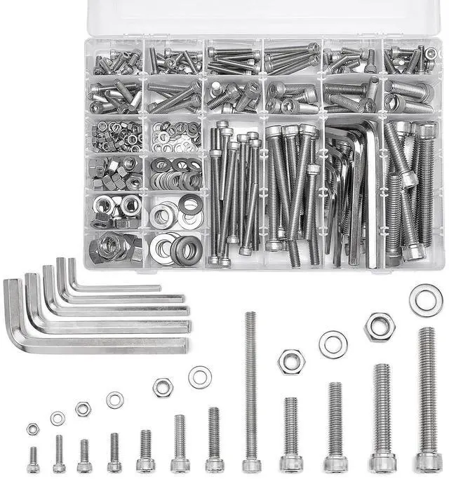 Main image of 365PCS M5 M6 M8 M10 Metric Bolt Assortment for Precision Machinery