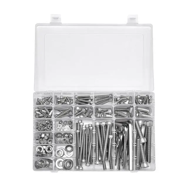 Alt view image 3 of 7 - 365PCS M5 M6 M8 M10 Metric Bolt Assortment for Precision Machinery