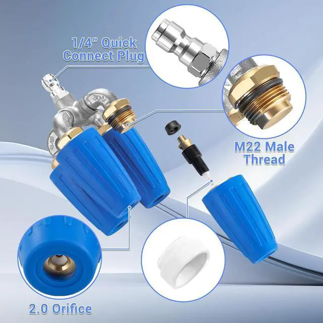 Alt view image 4 of 7 - 4-in-1 Turbo Nozzle Pressure Washer, 1/4" Quick Connector, 4000 PSI