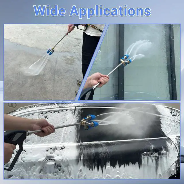 Alt view image 6 of 7 - 4-in-1 Turbo Nozzle Pressure Washer, 1/4" Quick Connector, 4000 PSI