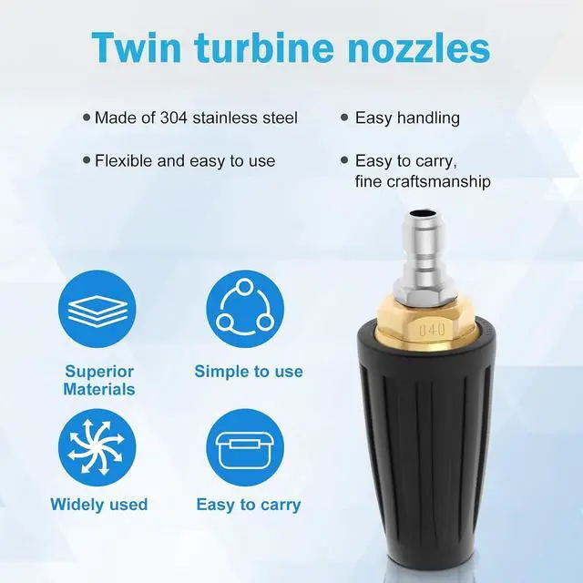Alt view image 7 of 7 - 5 set Pressure Washer Nozzle Tips 4000 PSI 4.0 GPM Pressure Washer 1/4" & 3/8" Quick Connect with 35 Nozzle Tips Kit Multiple Degrees (0, 15, 25, 40, 65, Rinse1, Soap2) for Car Concrete Brick