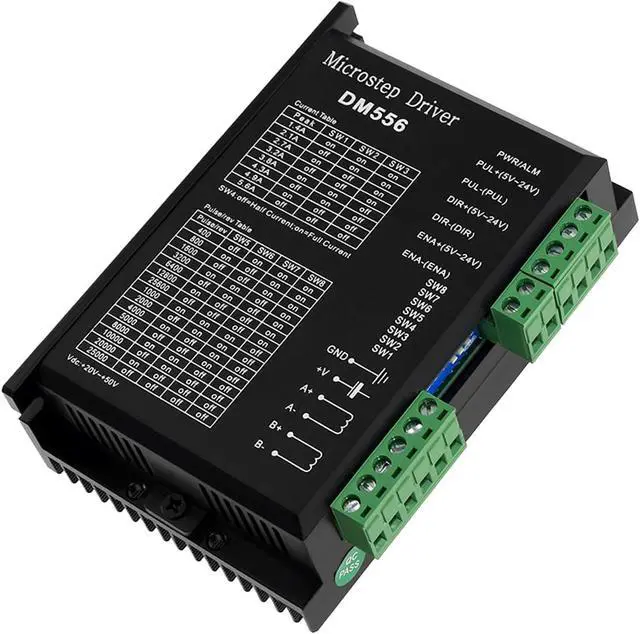 Alt view image 4 of 5 - 2pcs DM556 Stepper Motor Driver, Upgraded Version 4A 9-42V 32 Subdivision for Nema 17/23 Single Axis Hybrid CNC Controller for 42 57 86 Motors