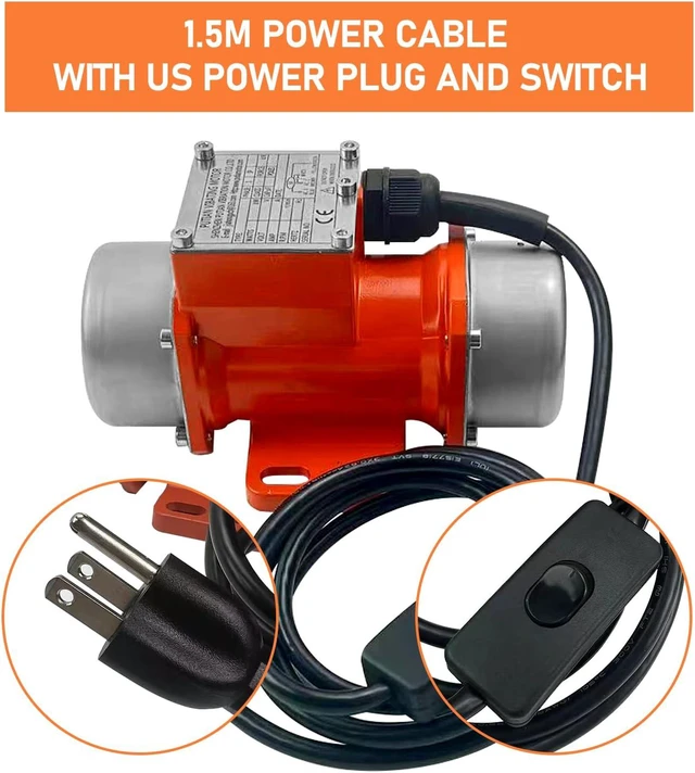 Alt view image 2 of 7 - X07 Small AC Concrete Vibrator, Screen Vibrating Single Phase 110V 60Hz 30W for Sand Shaking Table