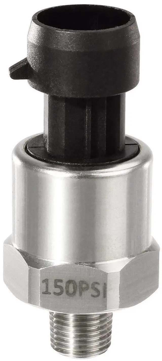 Main image of 150 Psi Pressure Transducer/Sender/Sensor with Connector Harness 0-150 Psi Stainless Steel 1/8-27 NPT Pressure Transducer Sensor Compatible with Oil, Fuel, Air, Water
