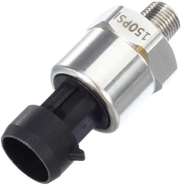 Alt view image 5 of 7 - 150 Psi Pressure Transducer/Sender/Sensor with Connector Harness 0-150 Psi Stainless Steel 1/8-27 NPT Pressure Transducer Sensor Compatible with Oil, Fuel, Air, Water